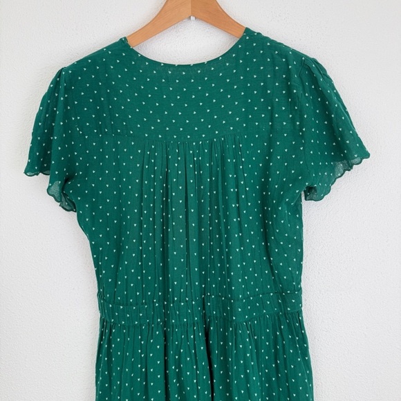 Emile et Ida Women’s Cotton Double Gauze Hearts Midi Dress - Picture 8 of 11